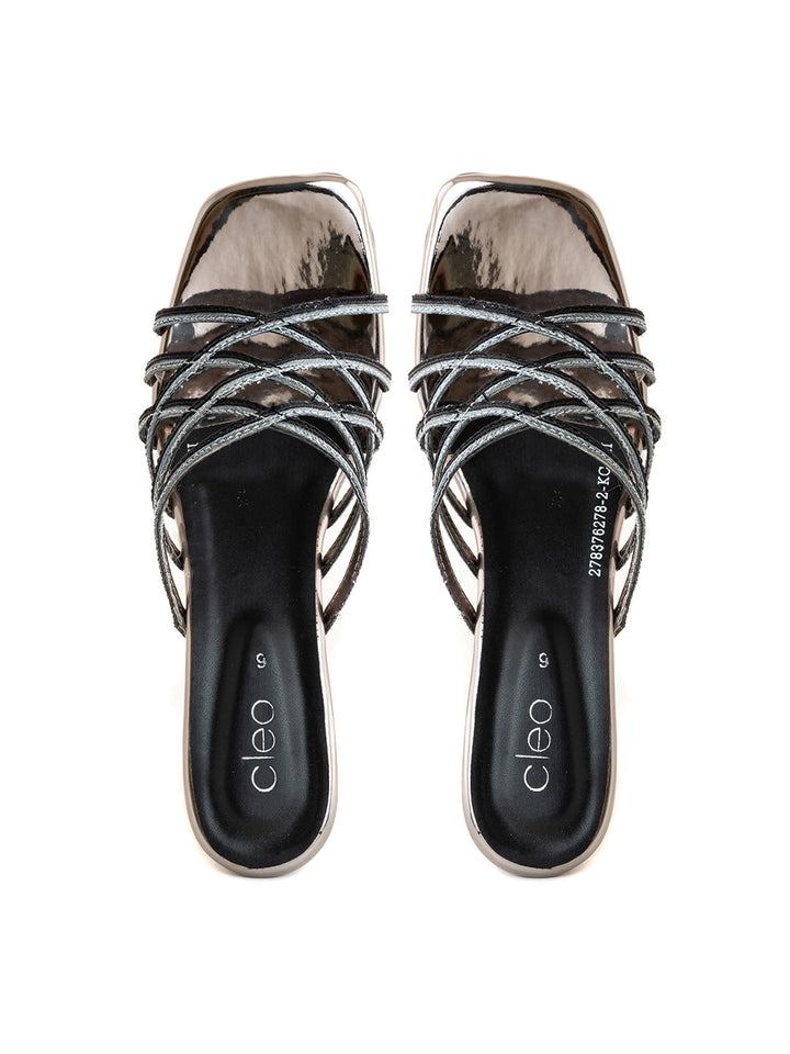Khadim Cleo High Heel Block Mule Slip On Sandal for Women