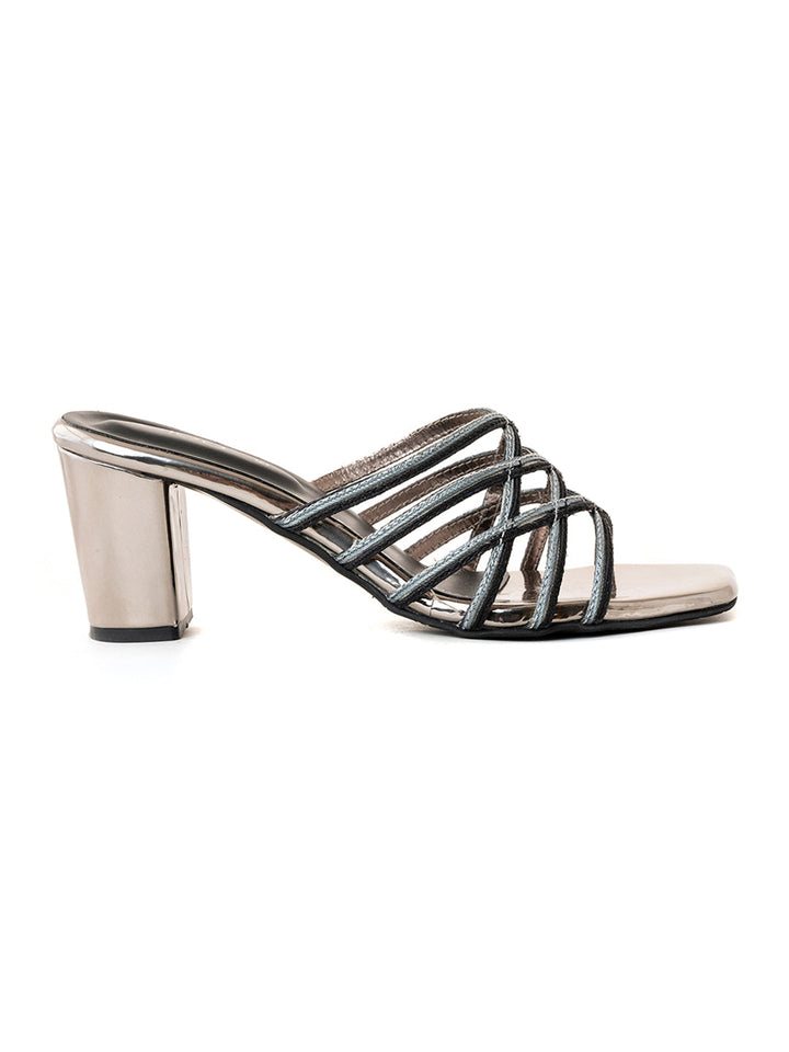 Khadim Cleo High Heel Block Mule Slip On Sandal for Women