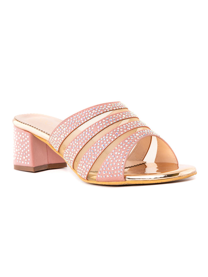 Khadim Cleo Block Heel Mule Slip On Sandal for Women