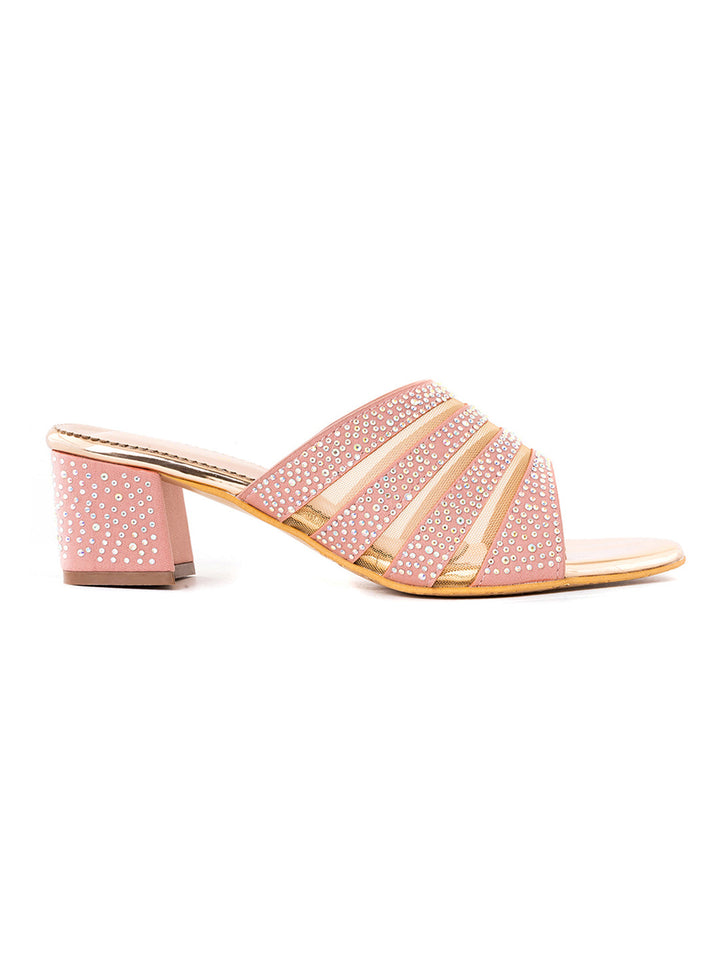 Khadim Cleo Block Heel Mule Slip On Sandal for Women