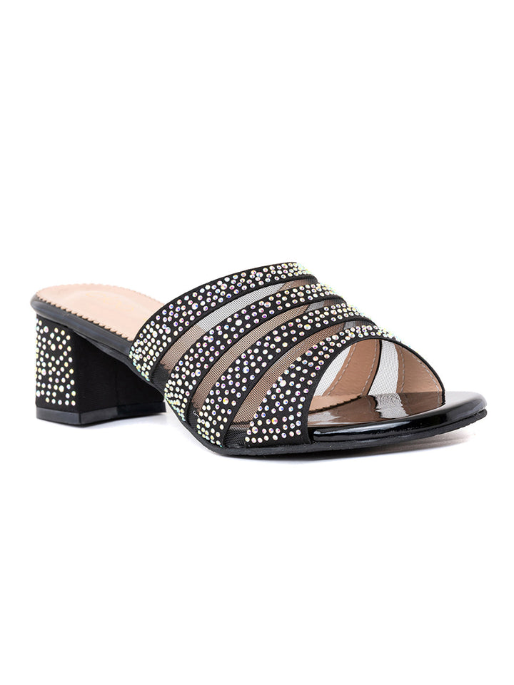 Khadim Cleo Block Heel Mule Slip On Sandal for Women