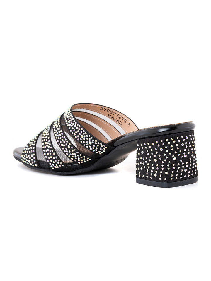 Khadim Cleo Block Heel Mule Slip On Sandal for Women