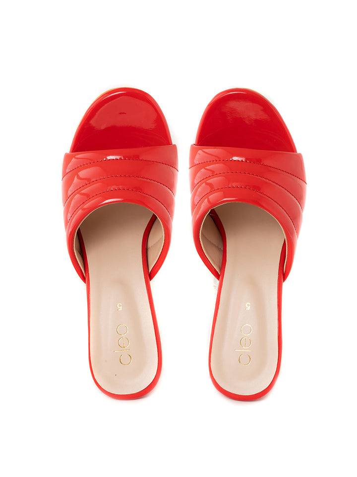 Khadim Cleo High Heel Block Mule Slip On Sandal for Women
