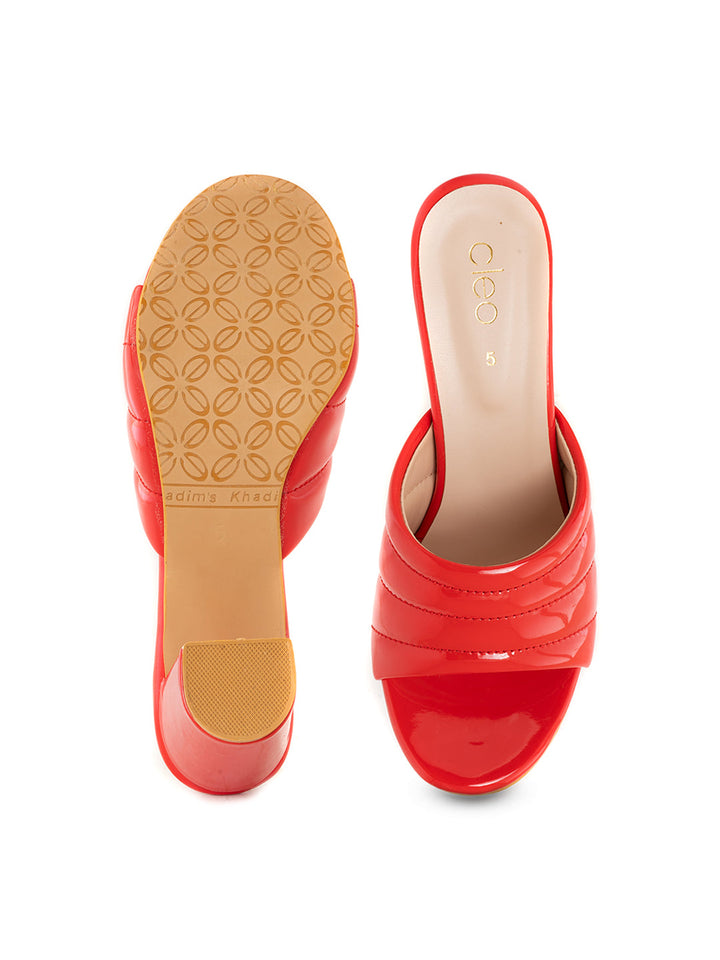 Khadim Cleo High Heel Block Mule Slip On Sandal for Women