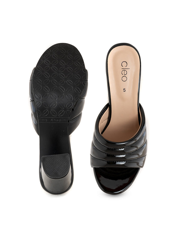Khadim Cleo High Heel Block Mule Slip On Sandal for Women