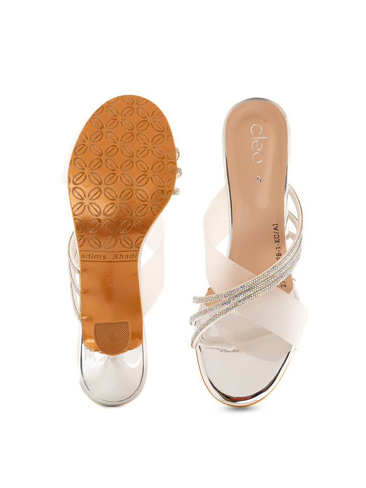 Khadim Cleo High Heel Mule Slip On Sandal for Women
