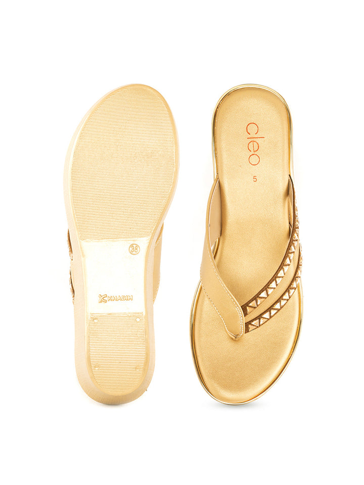 Khadim Cleo Wedge Heel Slip On Sandal for Women