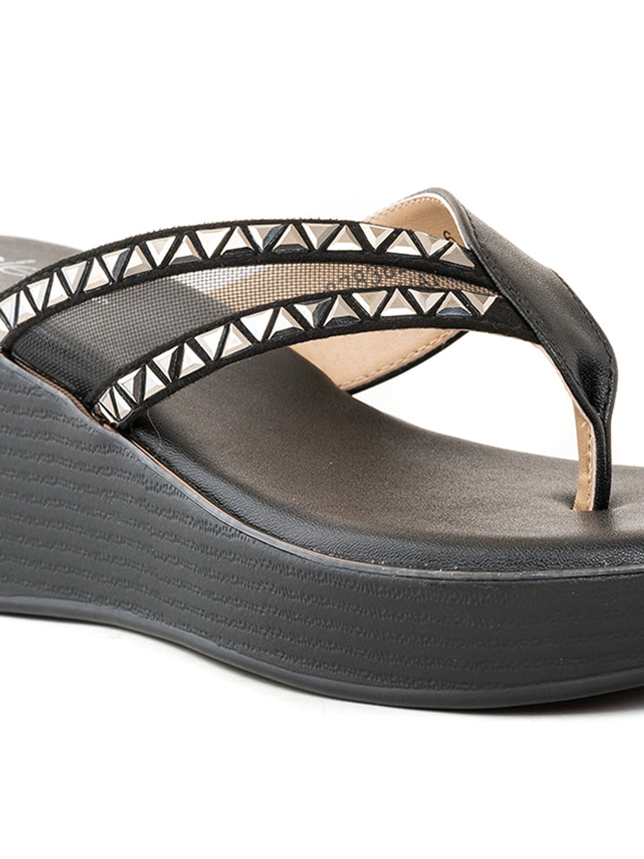 Khadim Cleo Wedge Heel Slip On Sandal for Women