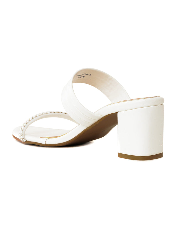Khadim Cleo High Heel Block Slip On Sandal for Women