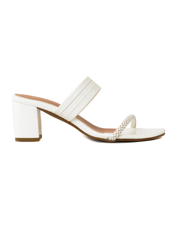 Khadim Cleo High Heel Block Slip On Sandal for Women