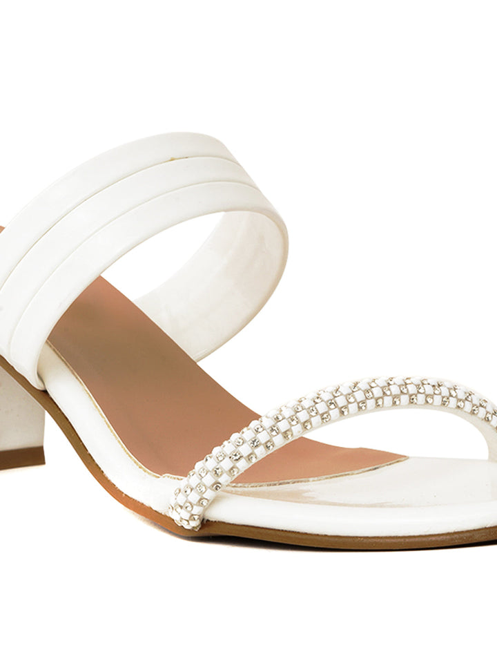 Khadim Cleo High Heel Block Slip On Sandal for Women