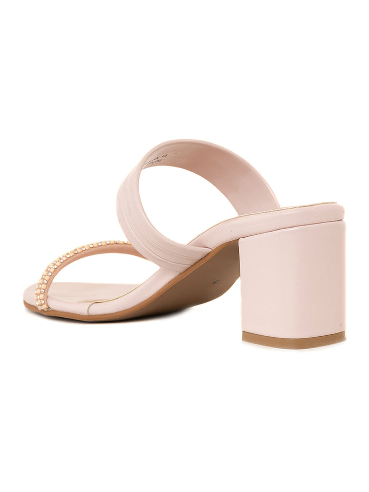 Khadim Cleo High Heel Block Slip On Sandal for Women