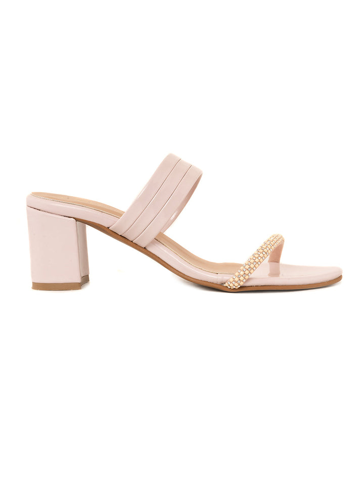 Khadim Cleo High Heel Block Slip On Sandal for Women