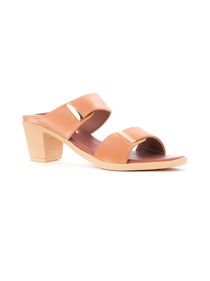 Khadim Cleo Block Heel Mule Slip On Sandal for Women