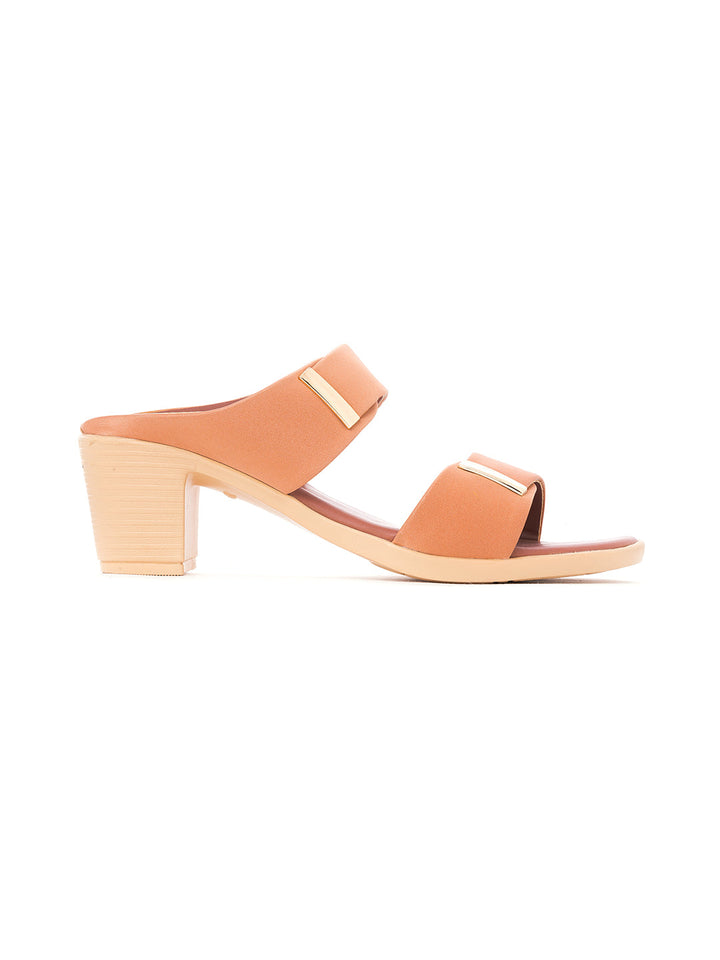 Khadim Cleo Block Heel Mule Slip On Sandal for Women