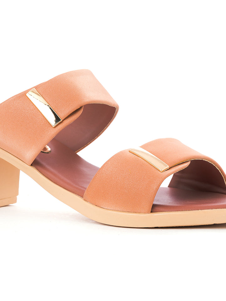 Khadim Cleo Block Heel Mule Slip On Sandal for Women