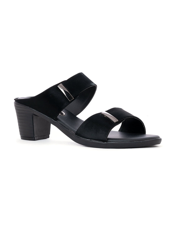 Khadim Cleo Block Heel Mule Slip On Sandal for Women