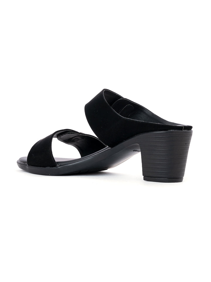 Khadim Cleo Block Heel Mule Slip On Sandal for Women