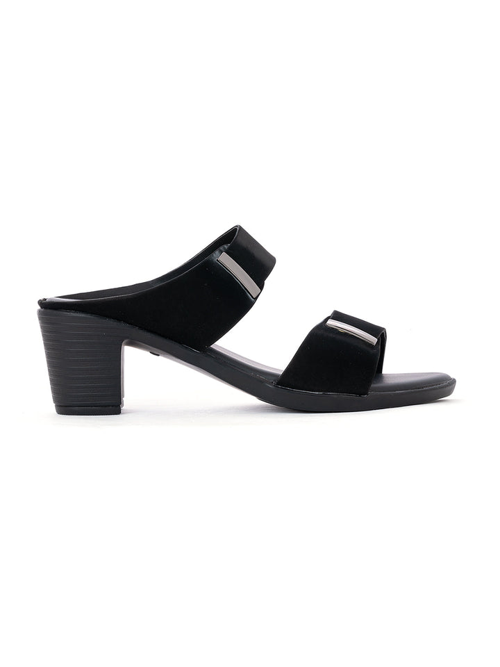 Khadim Cleo Block Heel Mule Slip On Sandal for Women