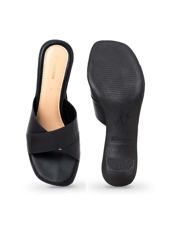 Khadim French Heel Mule Slip On Sandal for Women