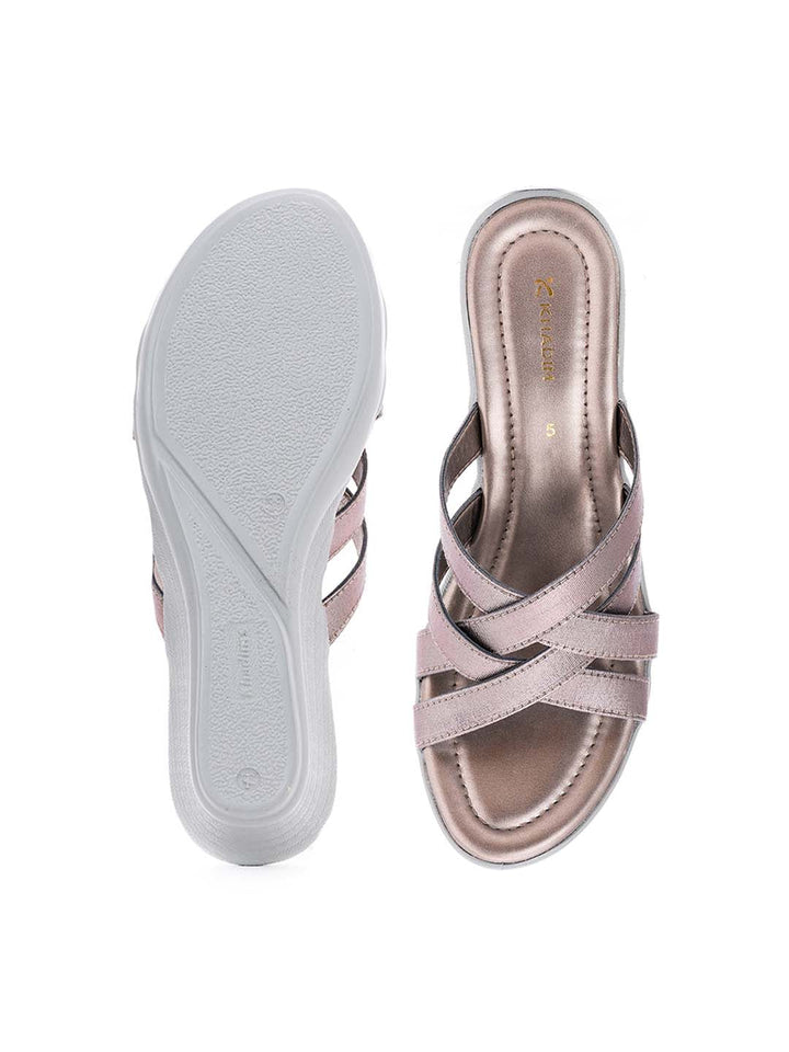 Khadim Wedge Heel Mule Slip On Sandal for Women