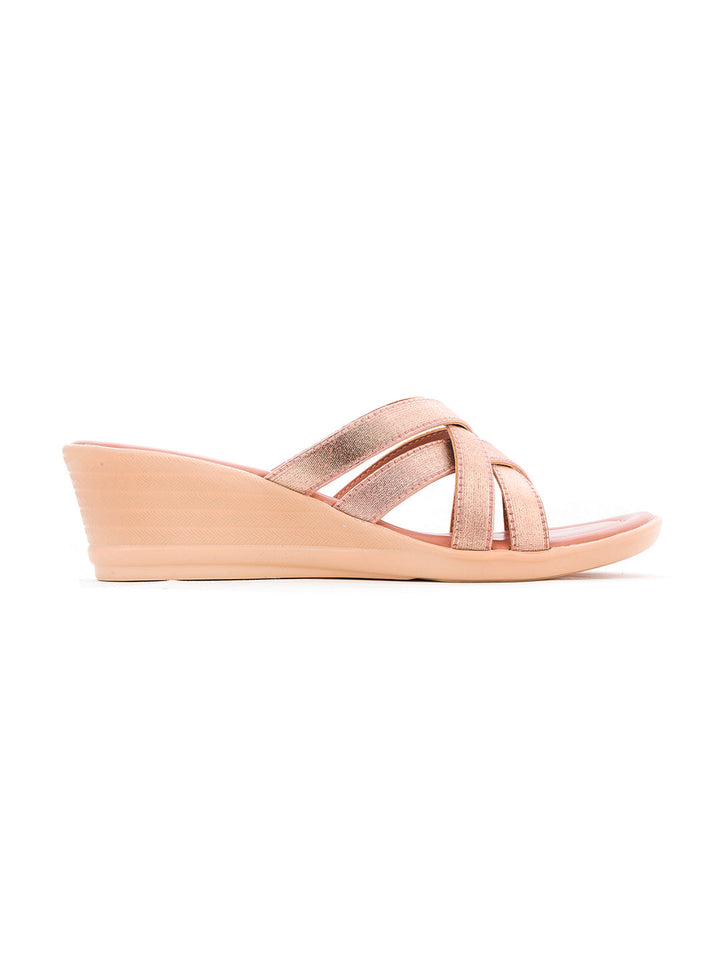 Khadim Wedge Heel Mule Slip On Sandal for Women