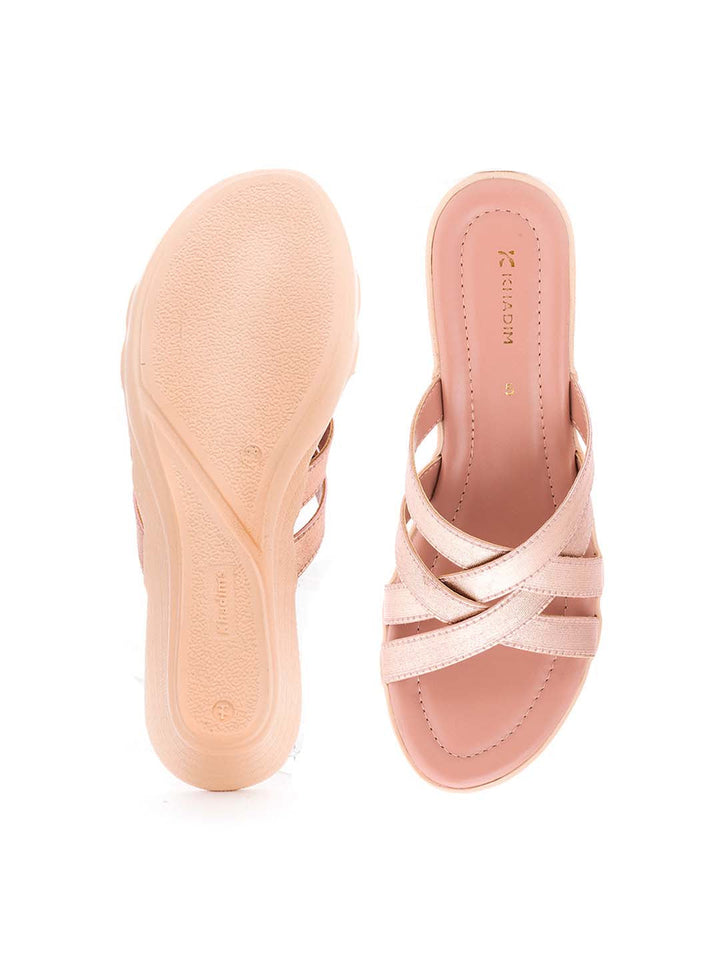 Khadim Wedge Heel Mule Slip On Sandal for Women