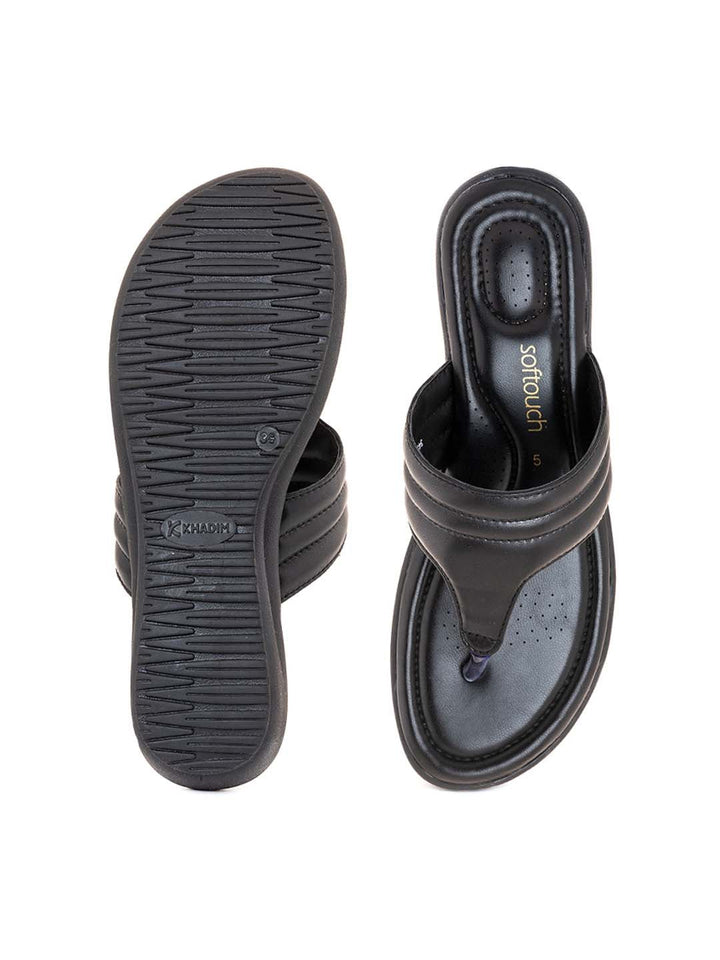 Khadim Softouch Wedge Heel Slip On Sandal for Women