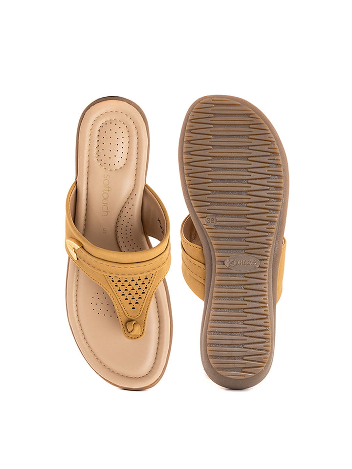 Khadim Softouch Wedge Heel Slip On Sandal for Women
