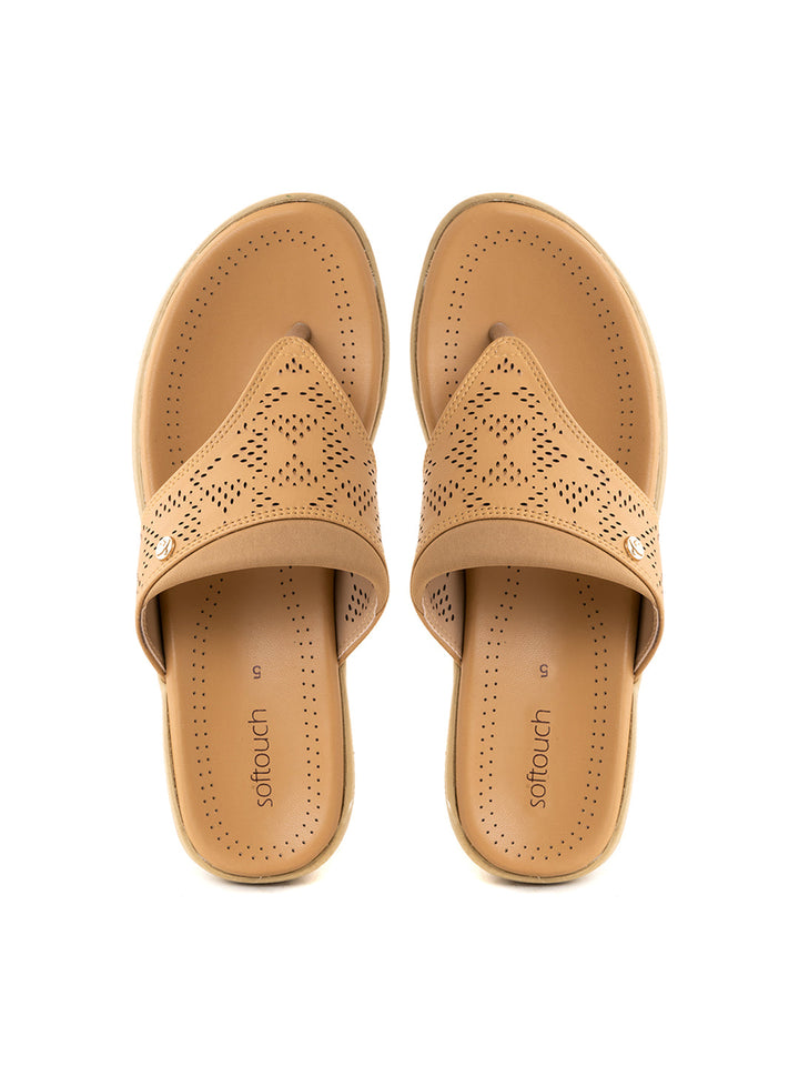 Khadim Softouch Platform Heel Slip On Sandal for Women