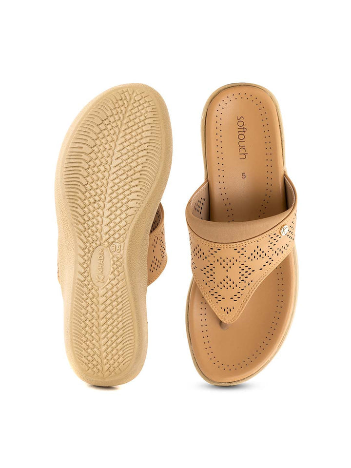 Khadim Softouch Platform Heel Slip On Sandal for Women
