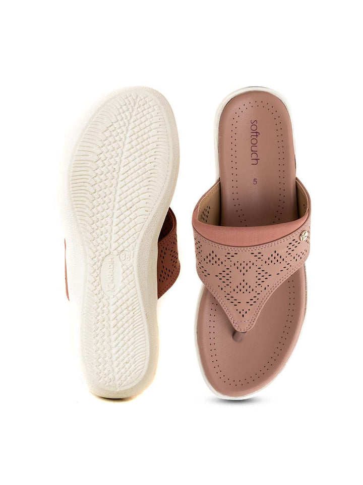 Khadim Softouch Platform Heel Slip On Sandal for Women