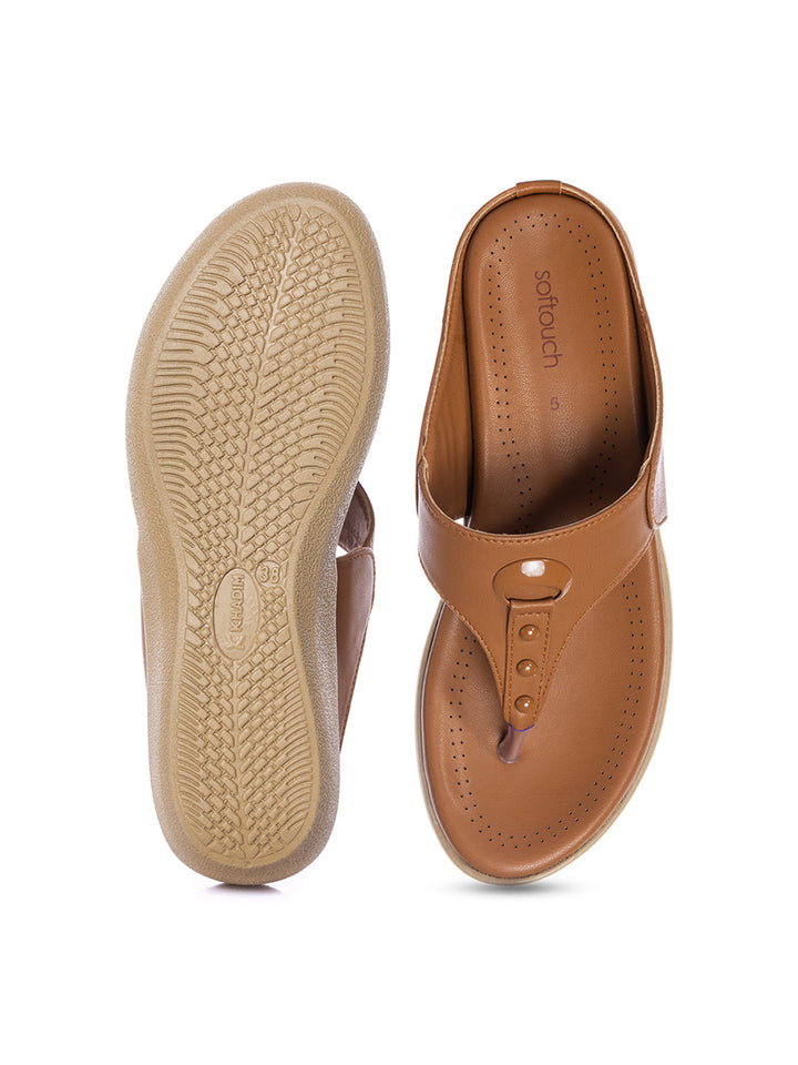 KHADIM Softouch Wedge Heel Slip On Sandal for Women