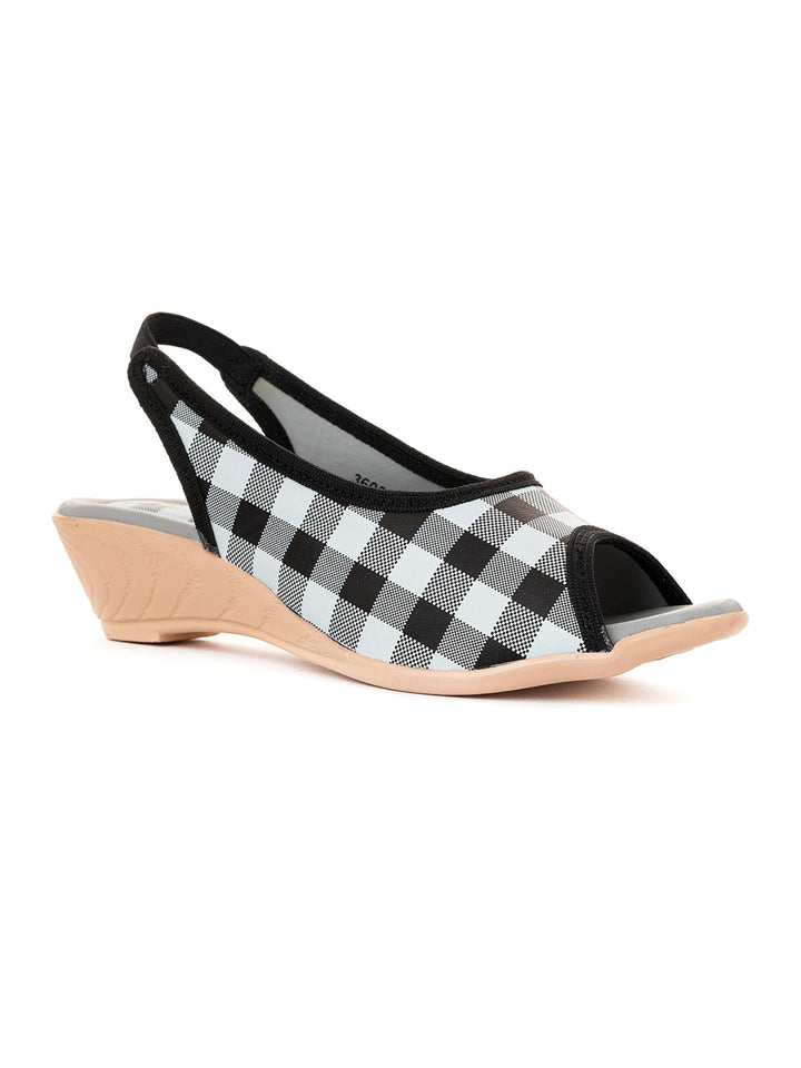 Khadim Adrianna Wedge Heel Peep-Toe Slingback Sandal for Girls - 4.5-12 yrs