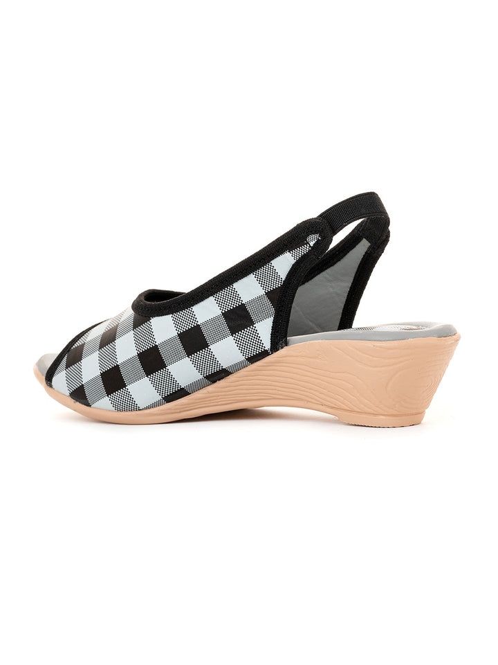 Khadim Adrianna Wedge Heel Peep-Toe Slingback Sandal for Girls - 4.5-12 yrs