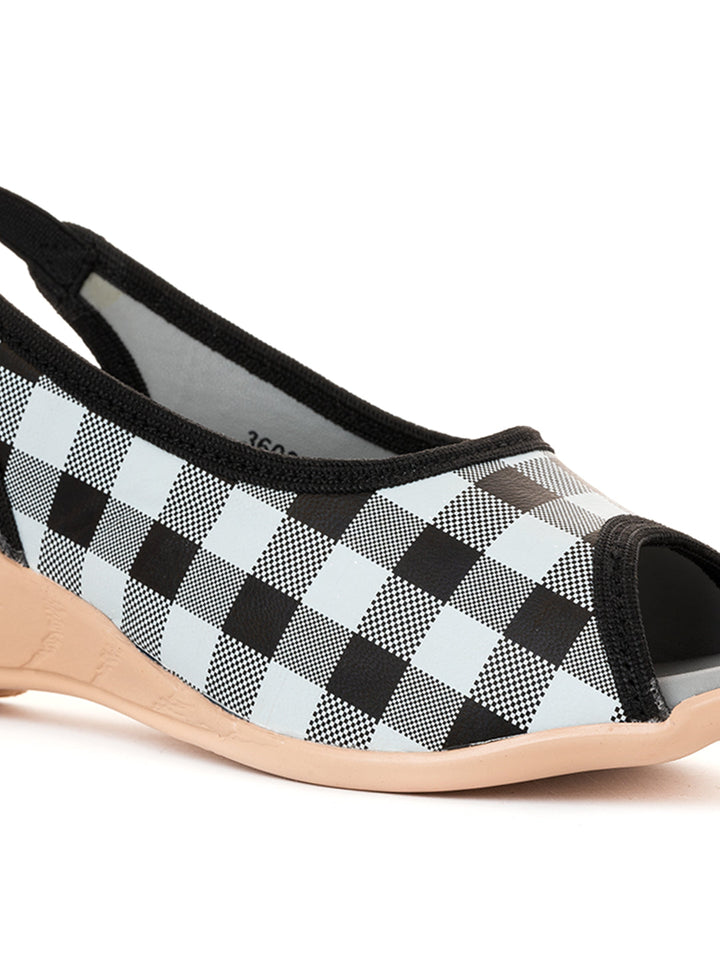 Khadim Adrianna Wedge Heel Peep-Toe Slingback Sandal for Girls - 4.5-12 yrs