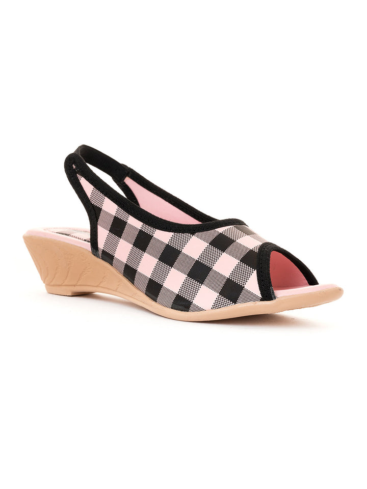 Khadim Adrianna Wedge Heel Peep-Toe Slingback Sandal for Girls - 4.5-12 yrs