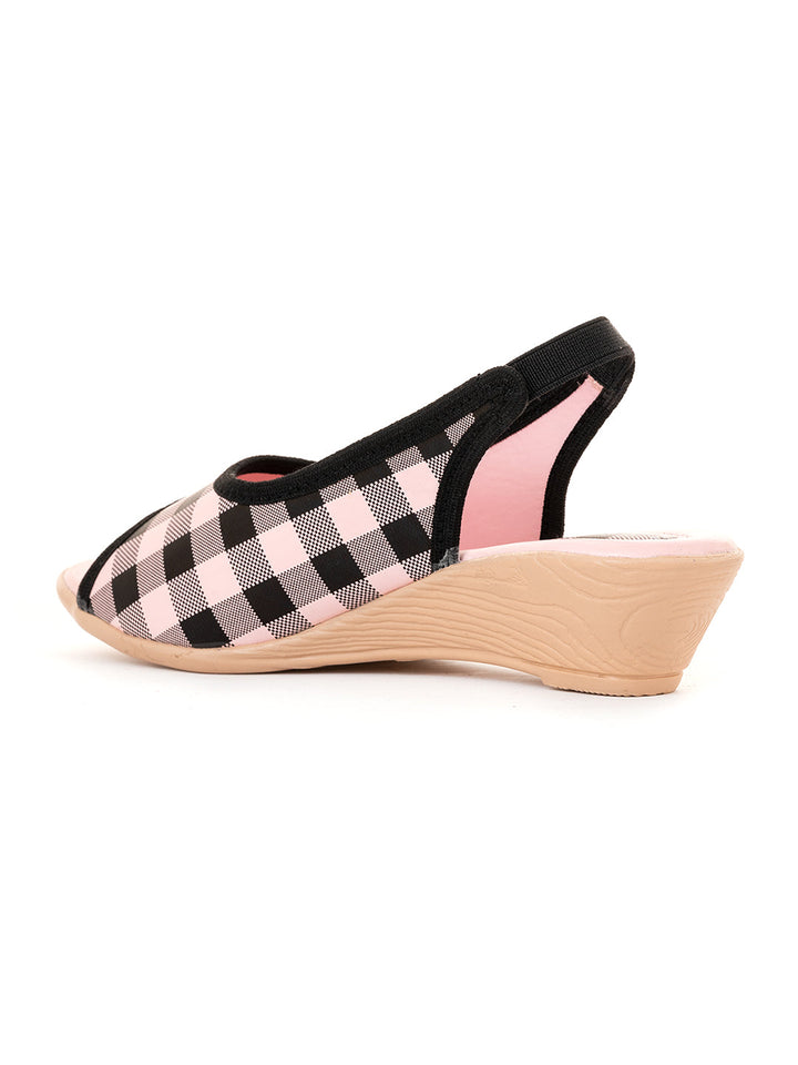 Khadim Adrianna Wedge Heel Peep-Toe Slingback Sandal for Girls - 4.5-12 yrs