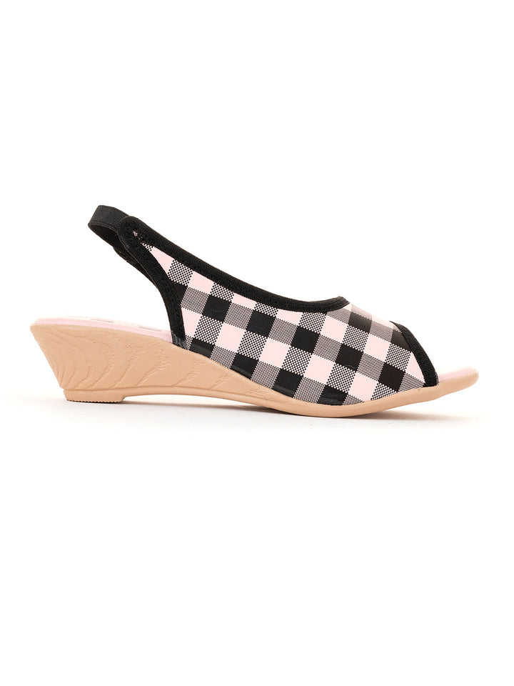 Khadim Adrianna Wedge Heel Peep-Toe Slingback Sandal for Girls - 4.5-12 yrs
