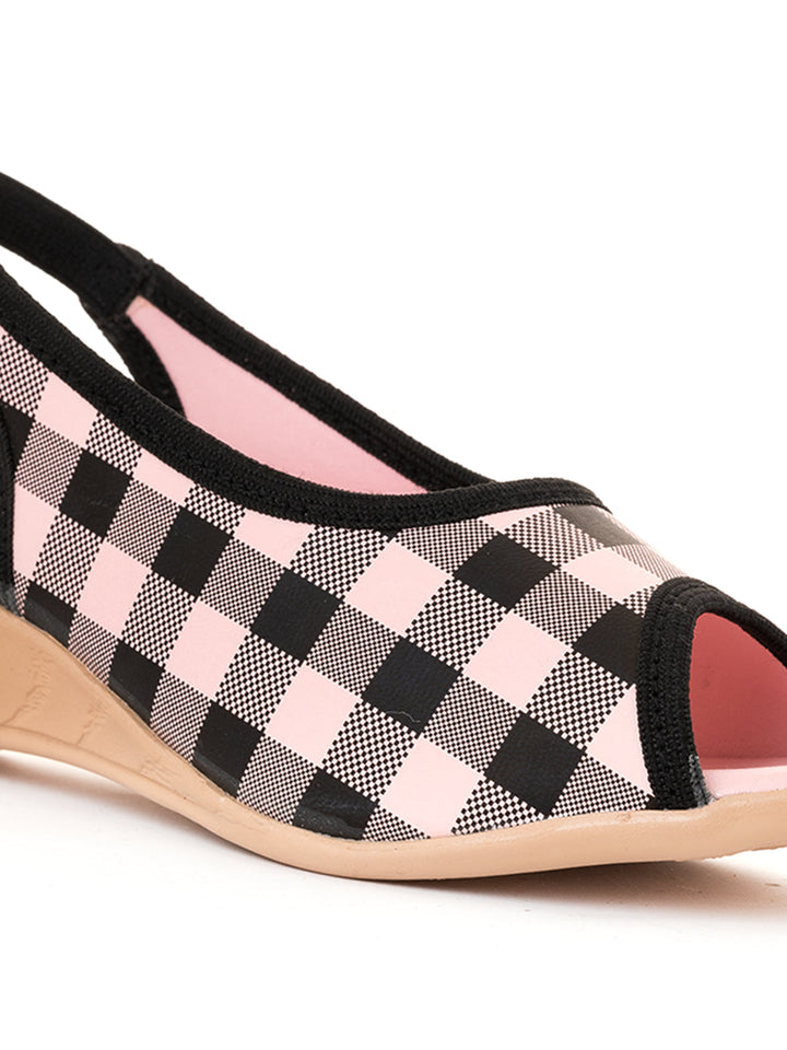 Khadim Adrianna Wedge Heel Peep-Toe Slingback Sandal for Girls - 4.5-12 yrs
