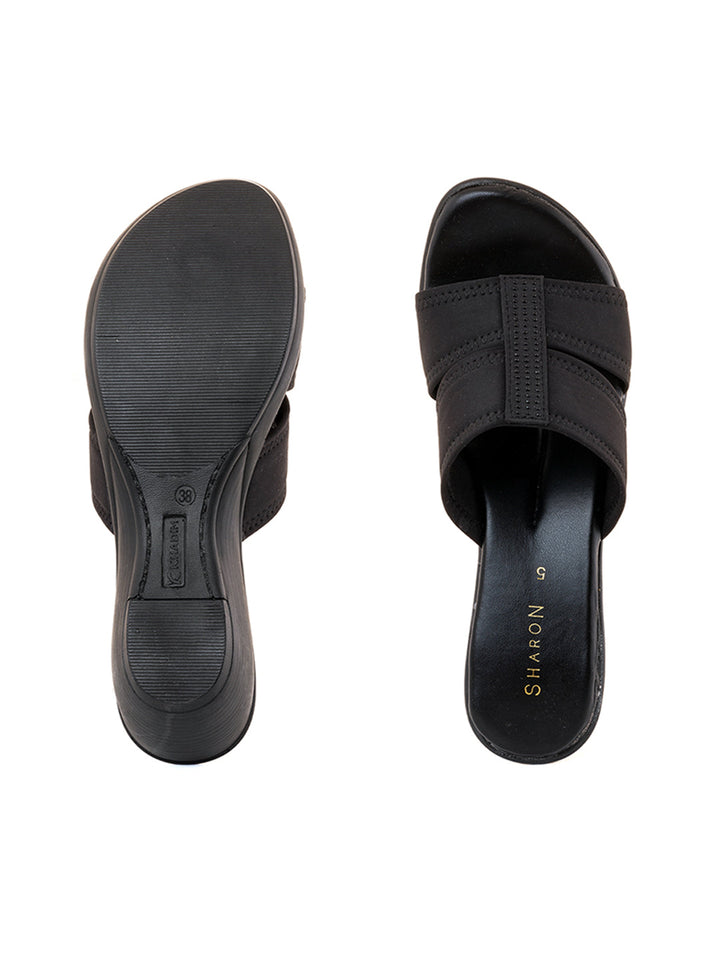 Khadim Sharon Wedge Heel Mule Slip On Sandal for Women