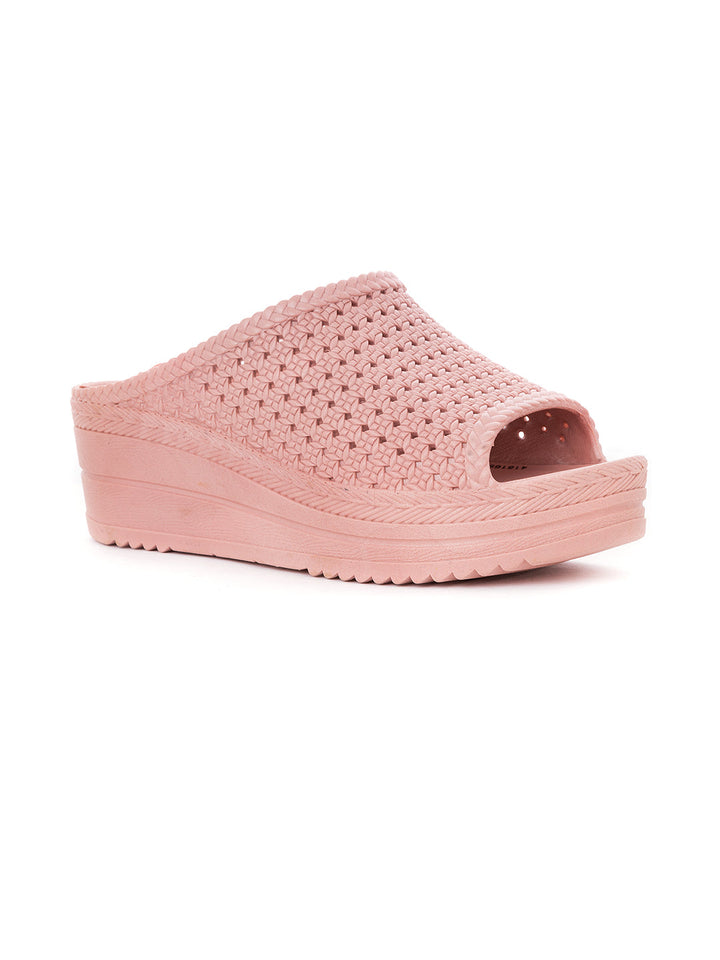 Khadim Waves Platform Heel Washable Mule Slide Slippers for Women