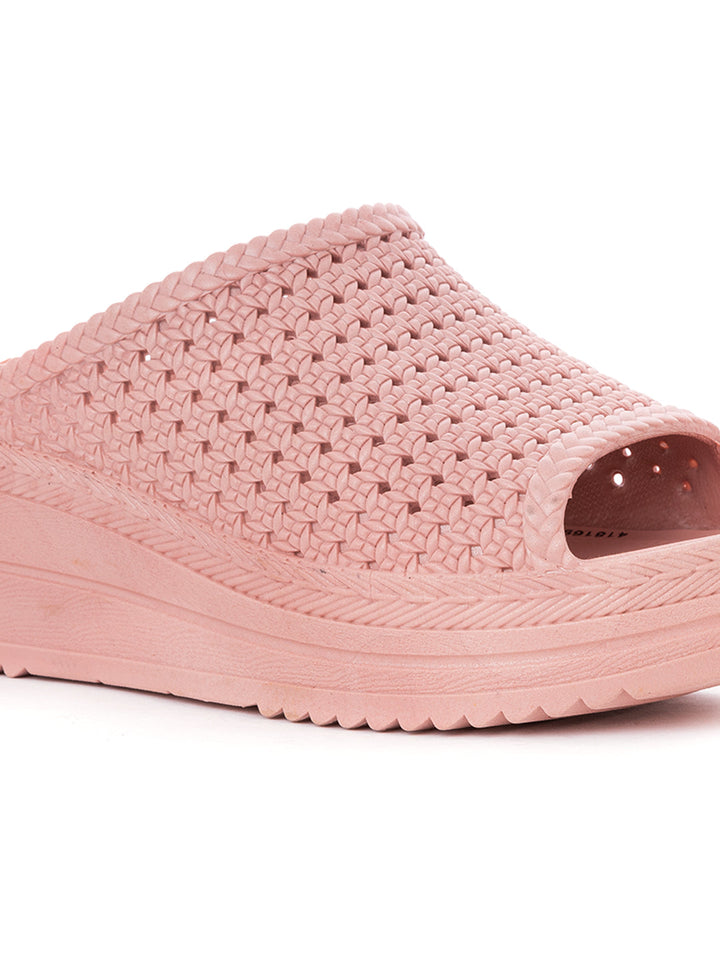 Khadim Waves Platform Heel Washable Mule Slide Slippers for Women