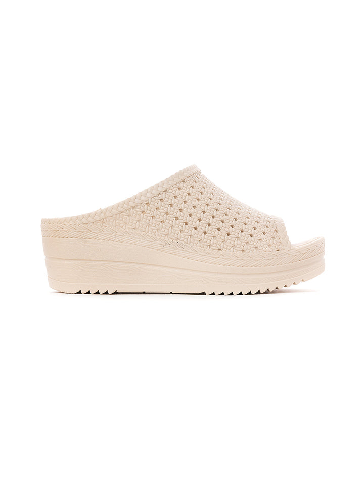 Khadim Waves Platform Heel Washable Mule Slide Slippers for Women