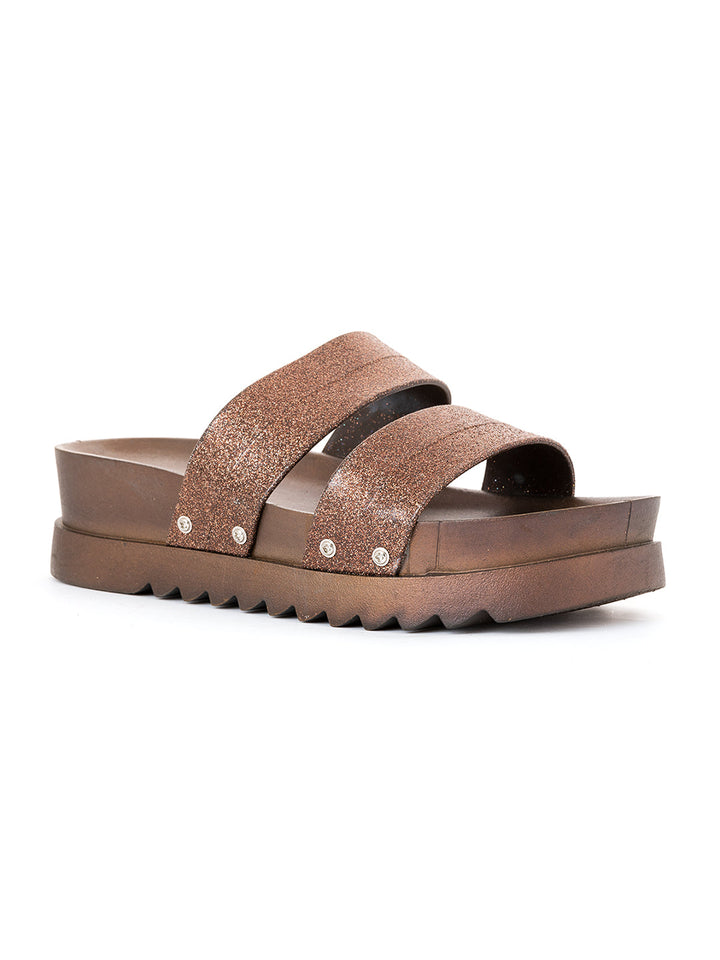Khadim Waves Platform Heel Washable Mule Slide Slippers for Women