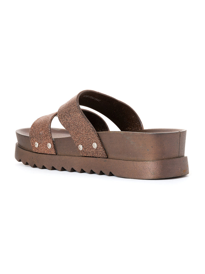 Khadim Waves Platform Heel Washable Mule Slide Slippers for Women