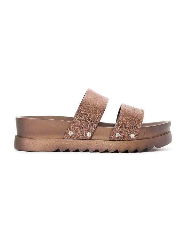 Khadim Waves Platform Heel Washable Mule Slide Slippers for Women