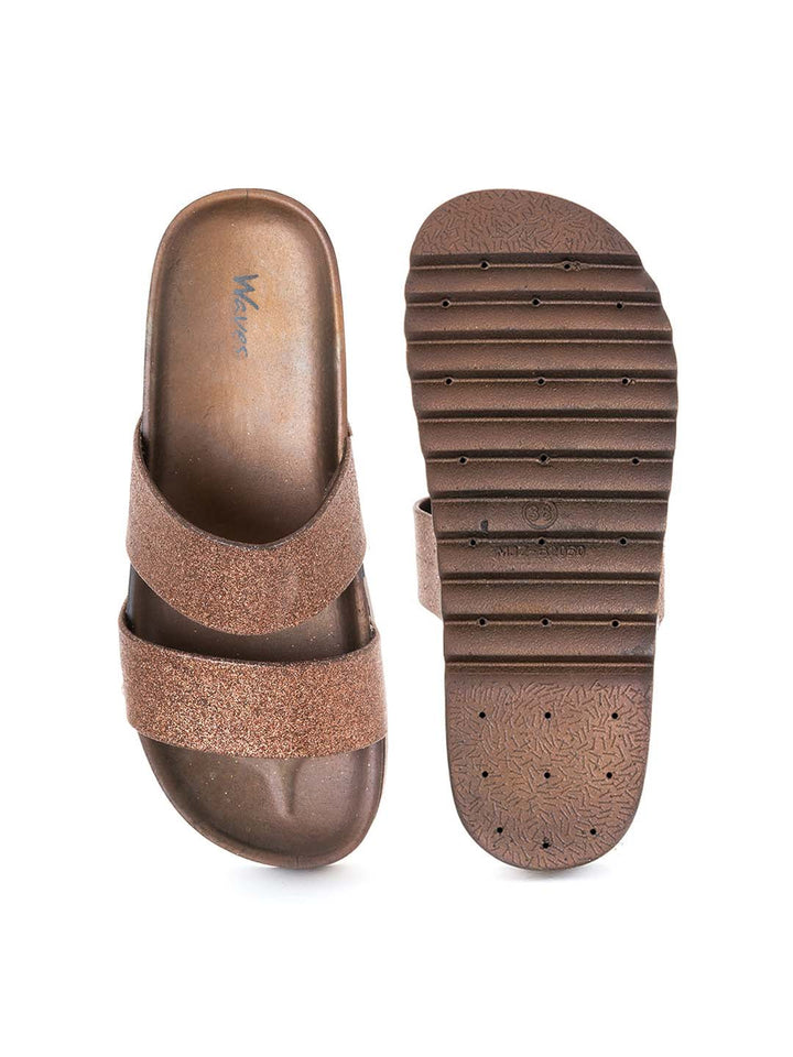 Khadim Waves Platform Heel Washable Mule Slide Slippers for Women