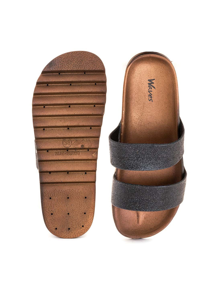 Khadim Waves Platform Heel Washable Mule Slide Slippers for Women