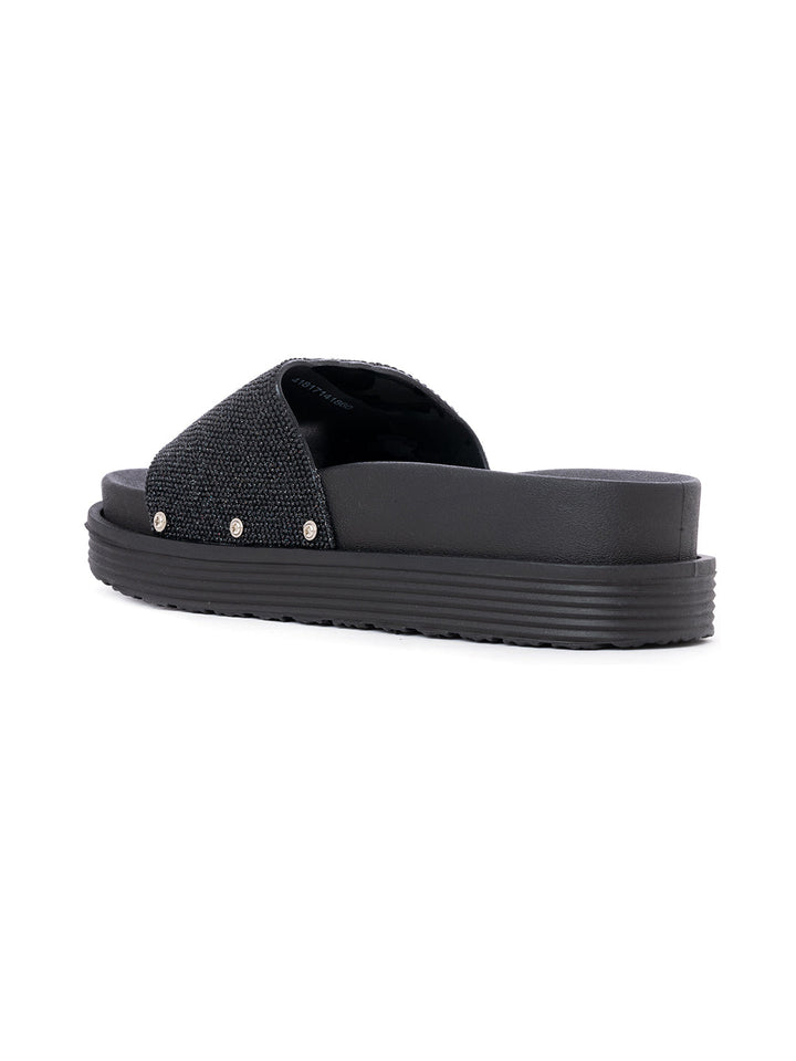 Khadim Waves Platform Heel Washable Mule Slide Slippers for Women